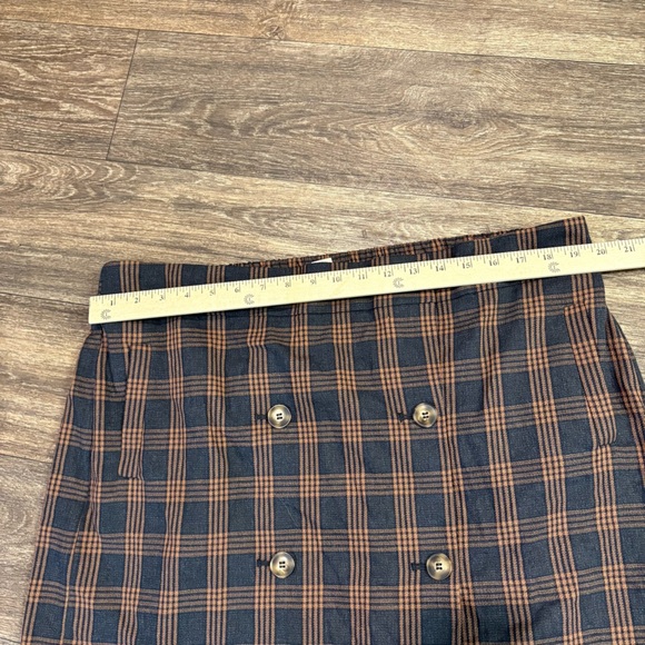Madewell Double Breasted Plaid Mini Skirt Size XXL - Picture 7 of 11